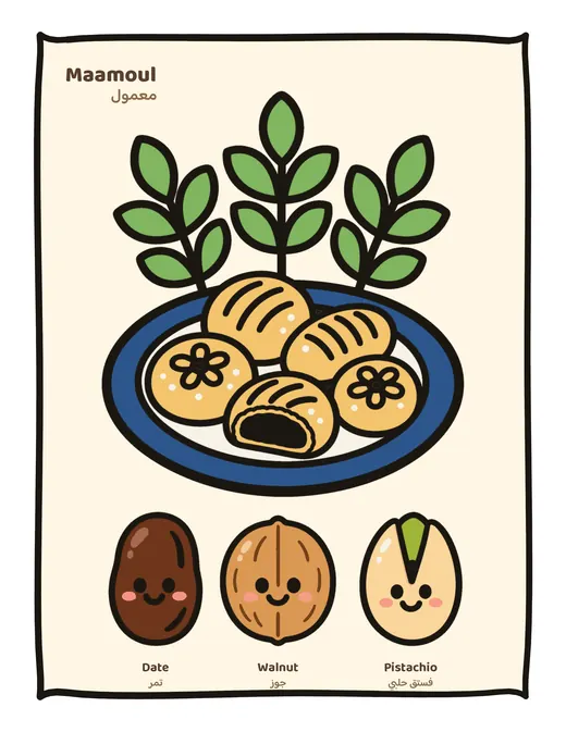 Maamoul color guide page